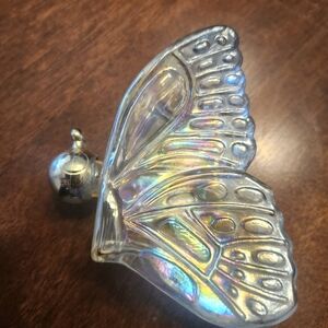 vintage iridescent Avon butterfly perfume bottle or cologne decanter. 